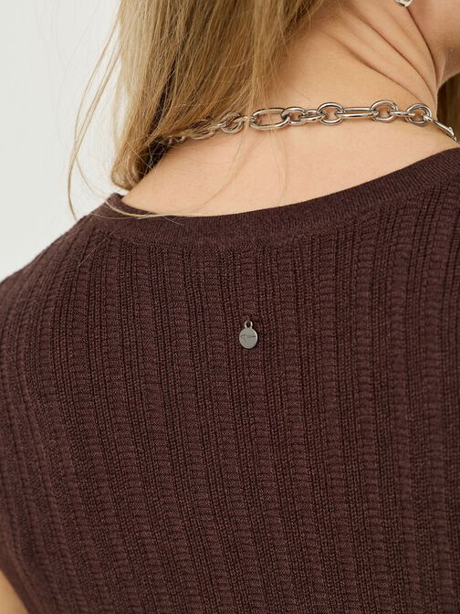 knitted top, Coffee Bean, hi-res