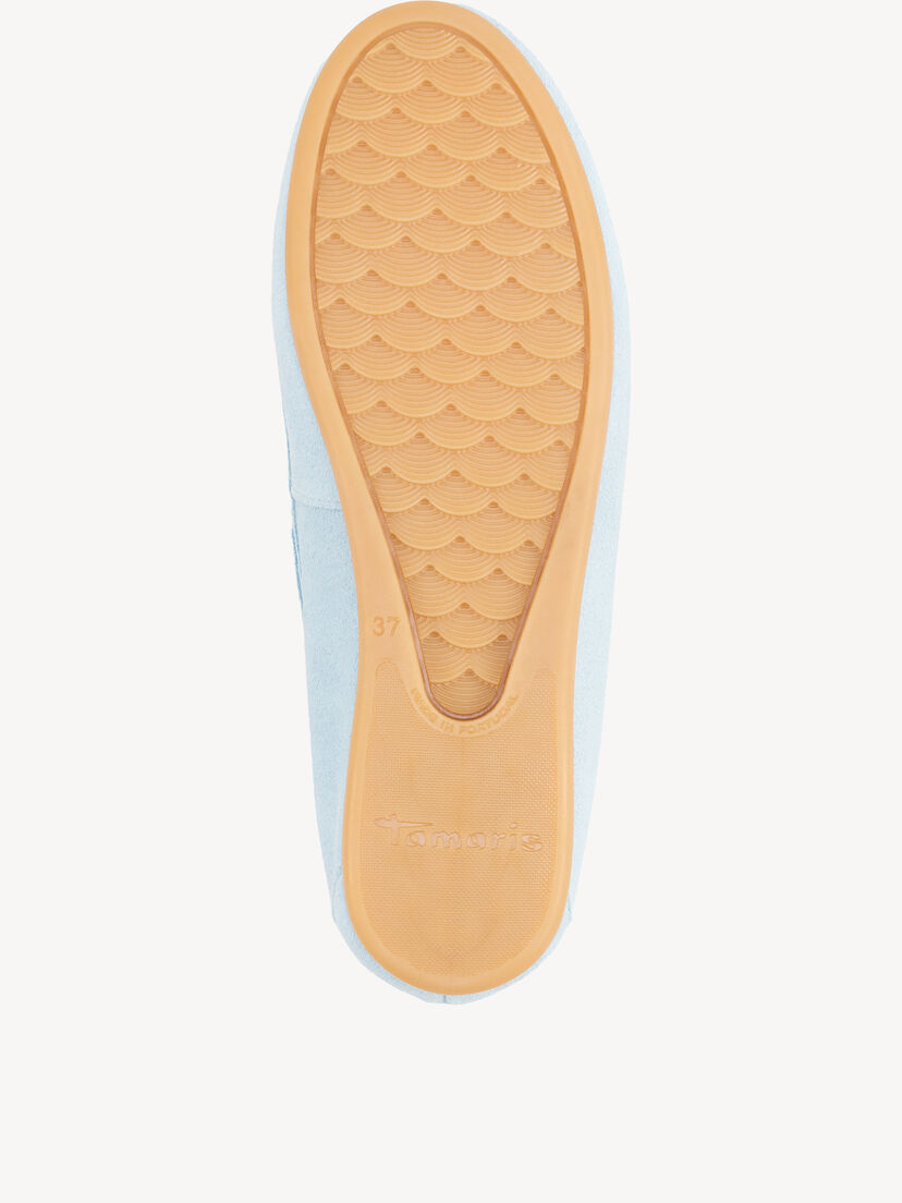 Leren Mocassin - blauw, LT. BLUE COMB, hi-res