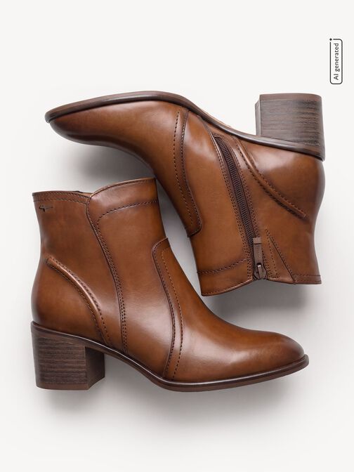 Stiefelette, COGNAC LEATHER, hi-res