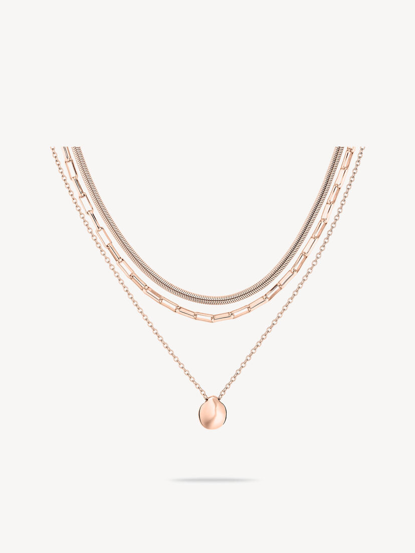 Ketting set - rosegoud, rosé, hi-res