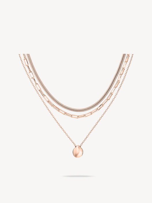 Ketting set, rosé, hi-res