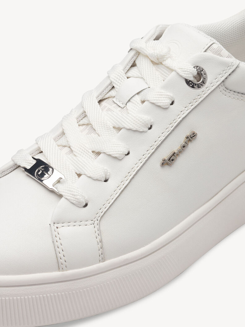 Leather Sneaker - white, WHITE, hi-res