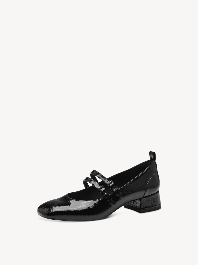 Escarpin - noir, BLACK UNI struc. Patent, hi-res