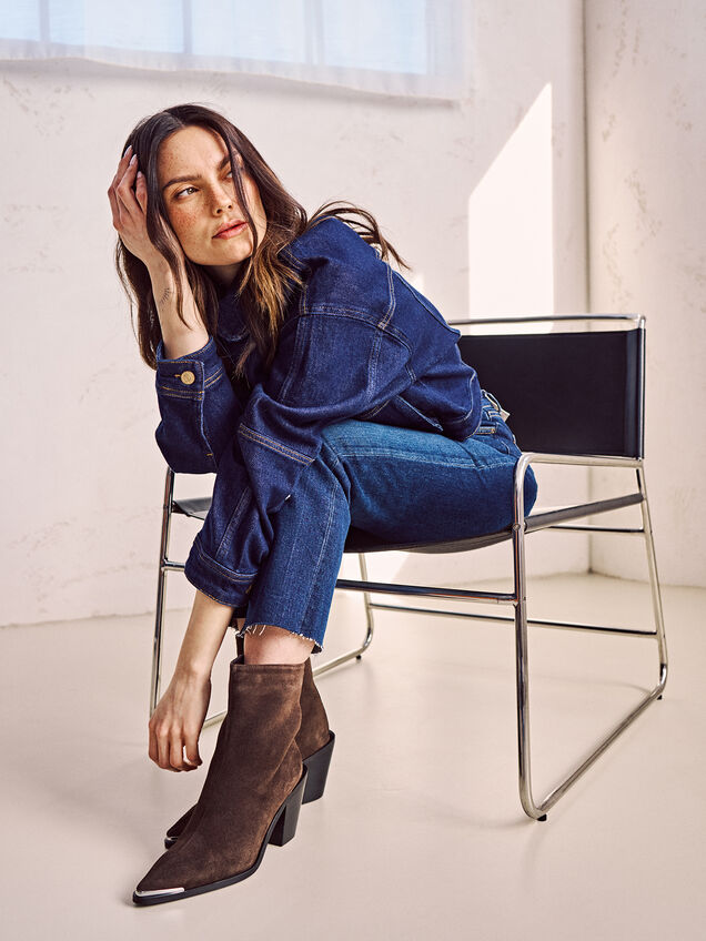 Leather Bootie - brown, MOCCA, hi-res