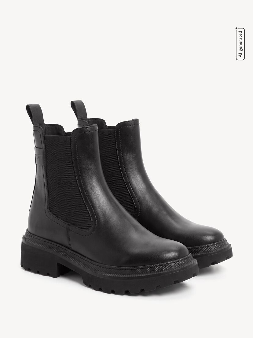 Chelseaboot, BLACK LEATHER, hi-res