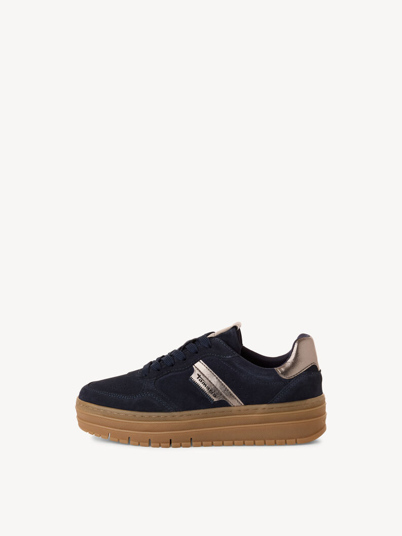 Leather Sneaker - blue, NAVY COMB, hi-res