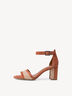 Leather Heeled sandal - orange, SUNRISE/SAND, hi-res
