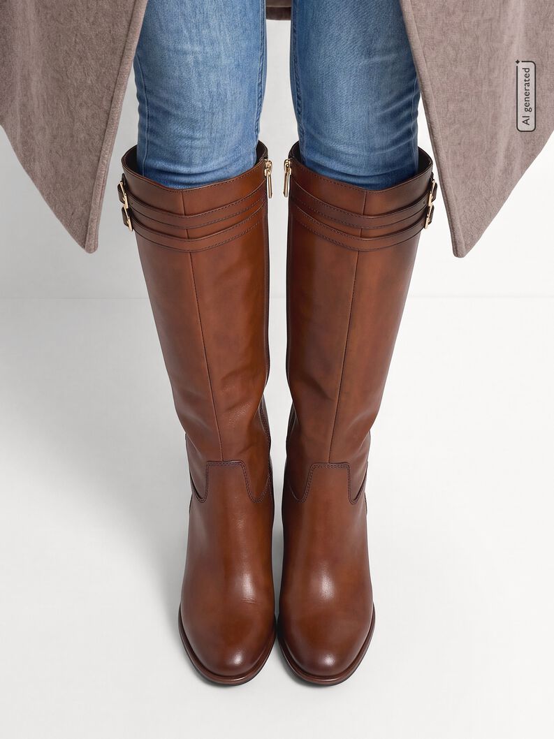 Boots - brown, cognac, hi-res