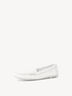 Leather Moccasin - white, WHITE, hi-res
