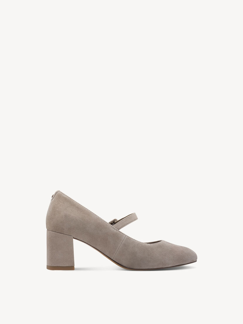 Leren Pumps - beige, TAUPE, hi-res