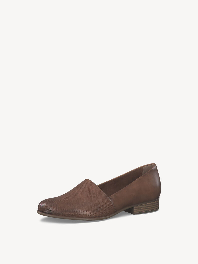 Leather Slipper - brown, NUT STRUCTURE, hi-res