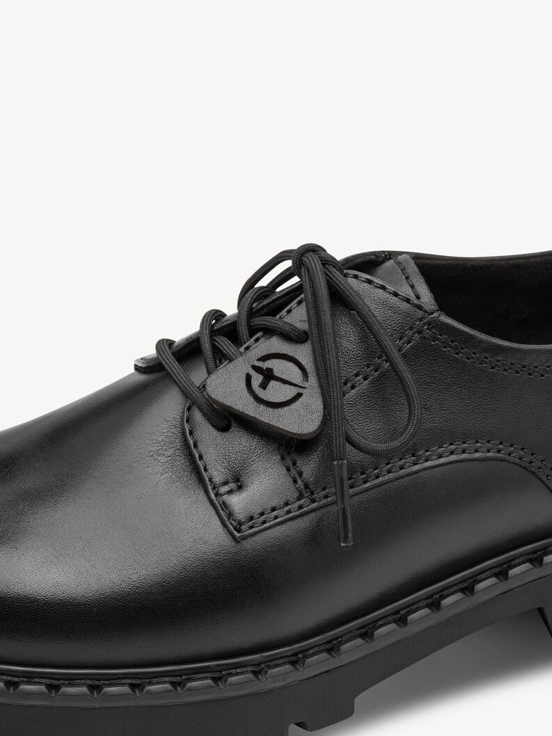 Derbie en cuir - noir, BLACK, hi-res