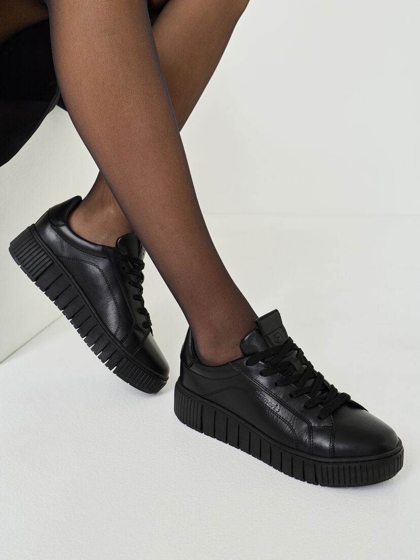 Sneaker, BLACK LEATHER, hi-res