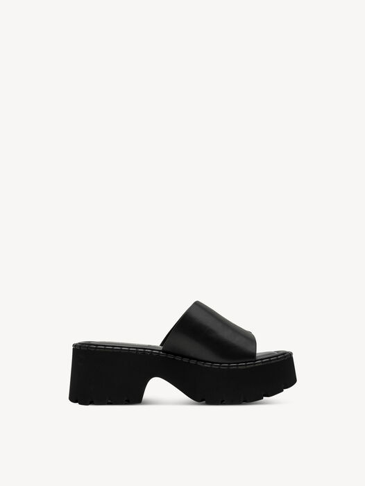 Slipper, BLACK LEATHER, hi-res