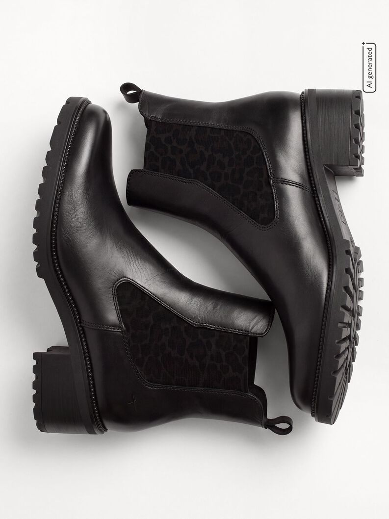 Chelsea Boot, BLACK/LEOPARD, hi-res
