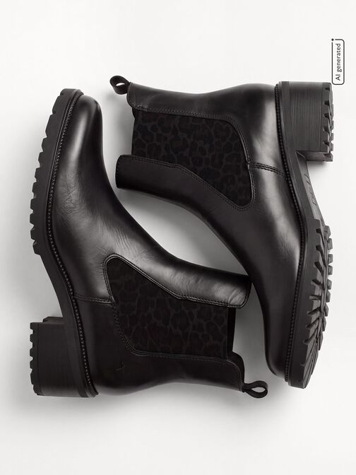 Chelsea Boot, BLACK/LEOPARD, hi-res