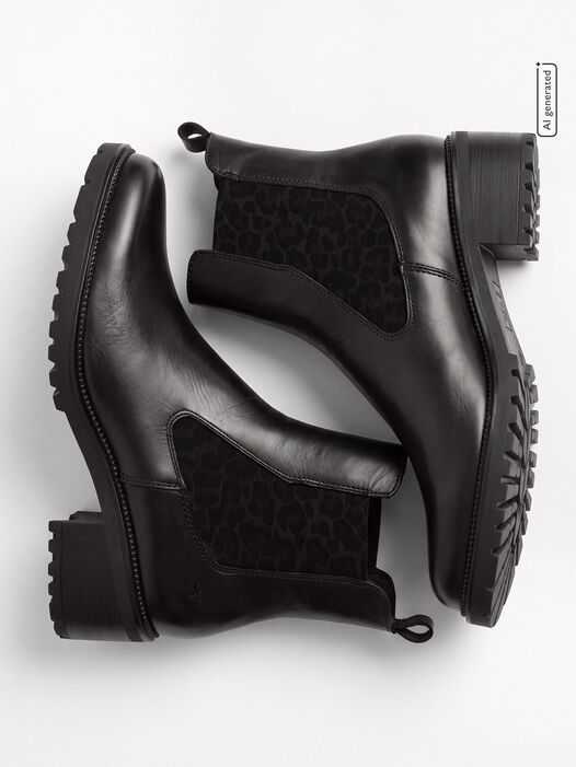 Chelseaboot, BLACK/LEOPARD, hi-res