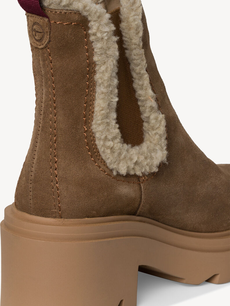 Leather Bootie - brown warm lining, BROWN COMB, hi-res