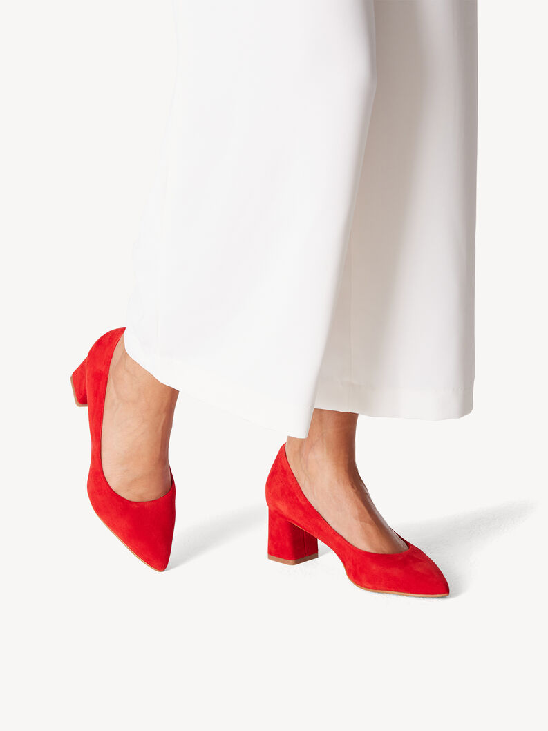 Leather Pumps - red, RED, hi-res
