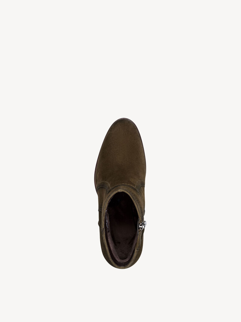 Bottine en cuir - vert, OLIVE, hi-res