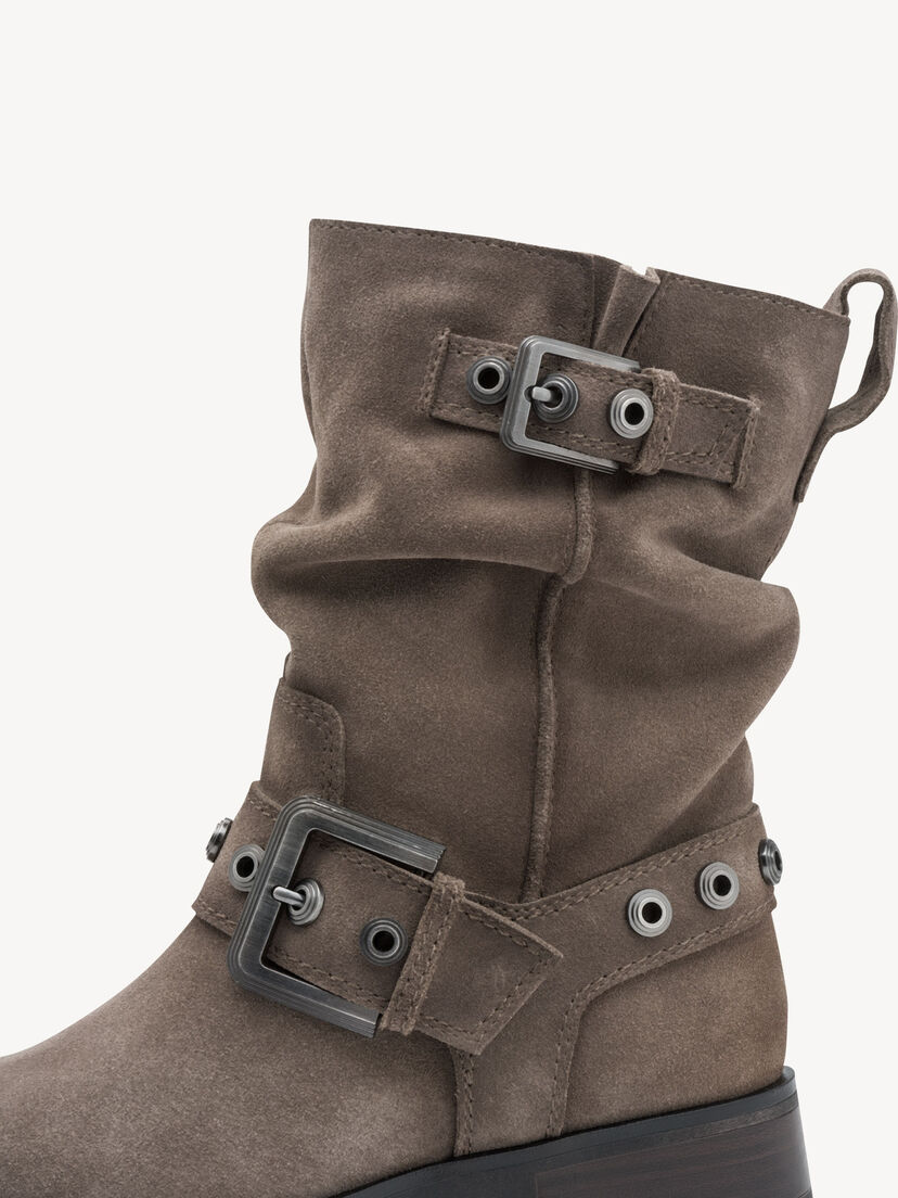 Leren Enkellaarsje - beige, TAUPE, hi-res