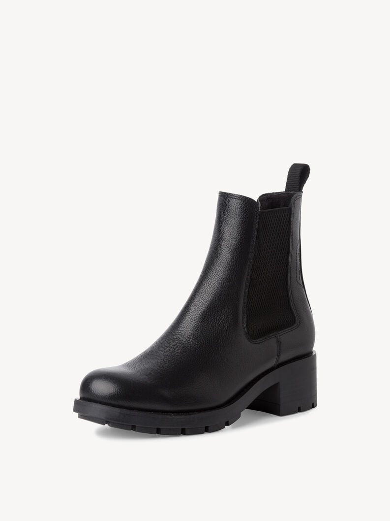 Leather Chelsea boot - black, BLACK LEATHER, hi-res