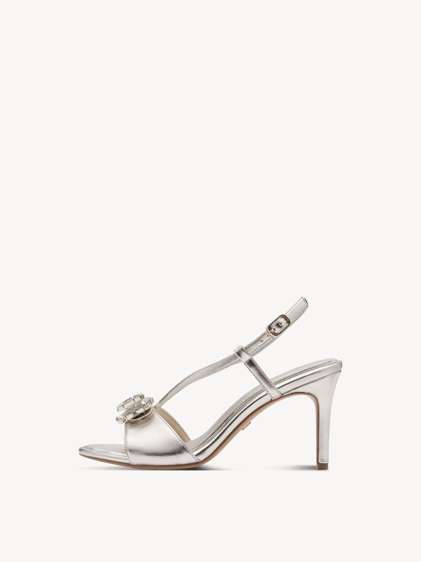 Sandaaltje - metallic, PLATINUM, hi-res