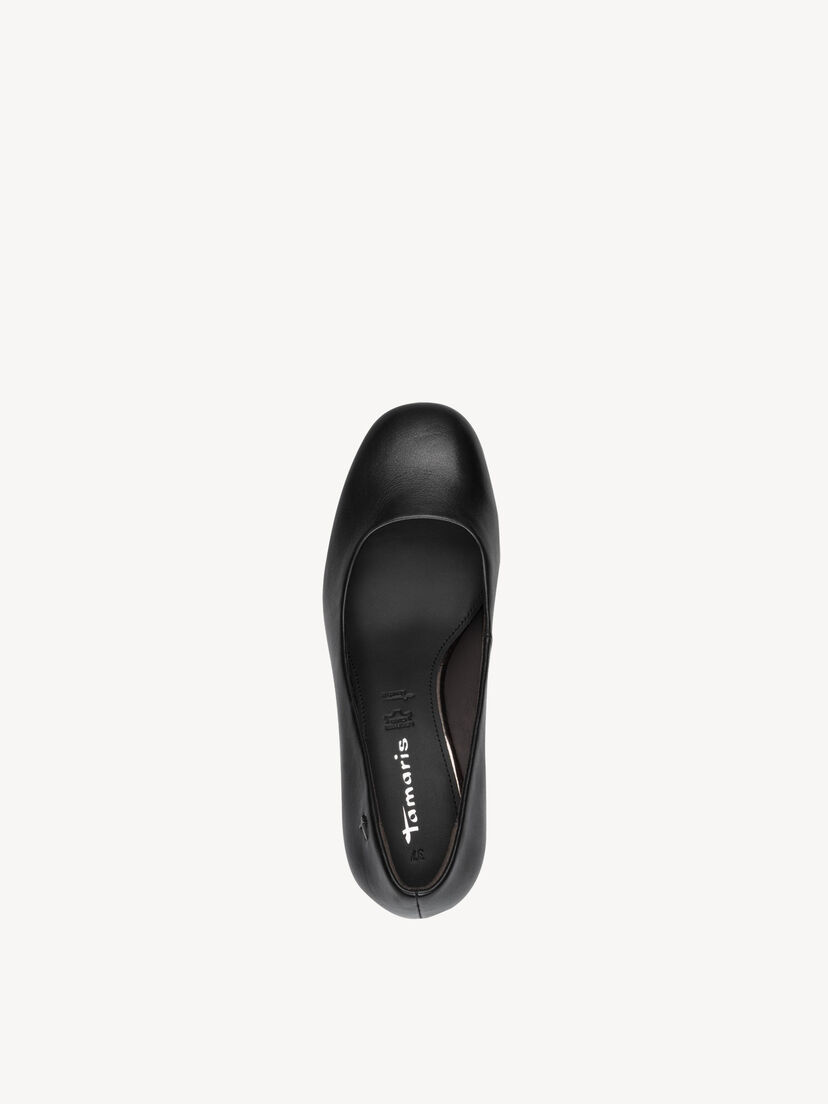 Leren Pumps - zwart, BLACK, hi-res