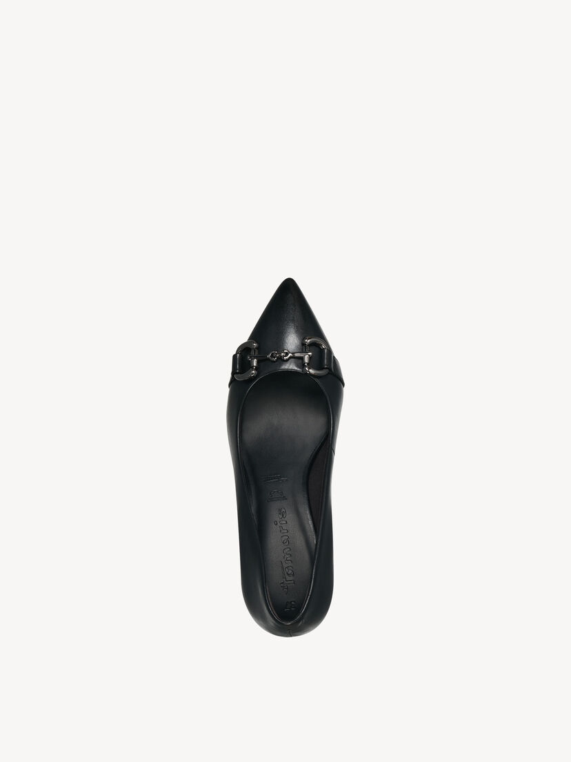 Leren Pumps - zwart, BLACK, hi-res
