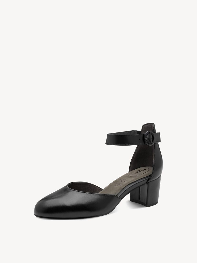 Leren Pumps - zwart, BLACK NAPPA, hi-res