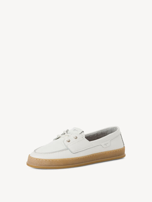 Mocassin, WHITE LEATHER, hi-res