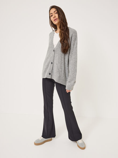 Cardigan, Medium Grey Melange, hi-res