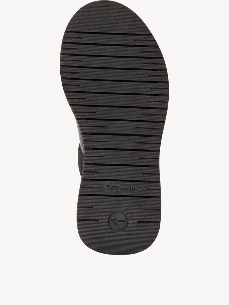 Leather Heeled sandal - black, BLACK LEATHER, hi-res