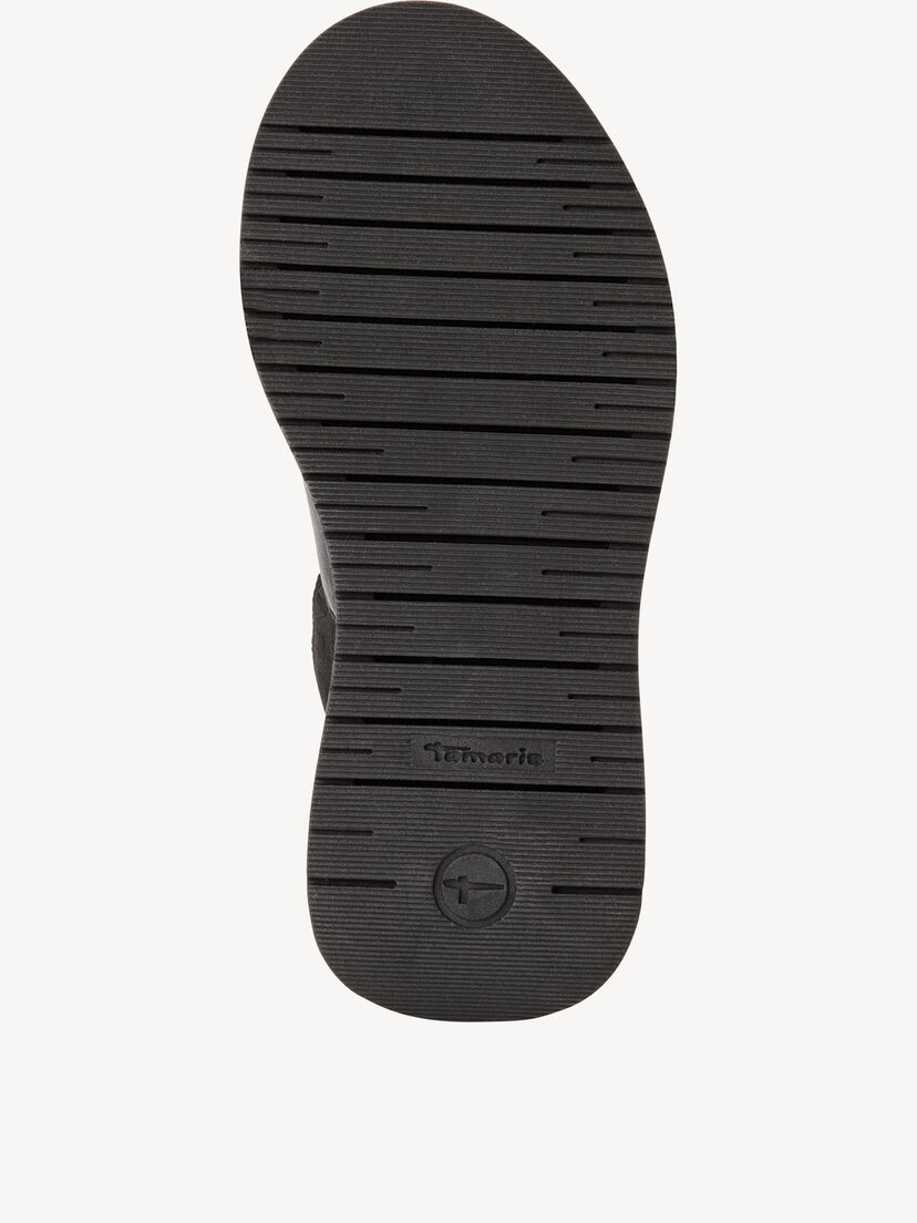 Leren Sandaaltje - zwart, BLACK LEATHER, hi-res