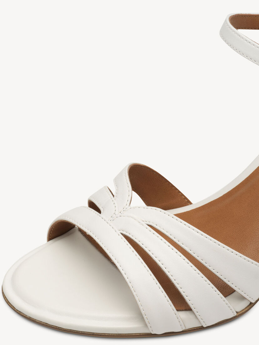 Leren Sandaaltje - wit, WHITE LEATHER, hi-res