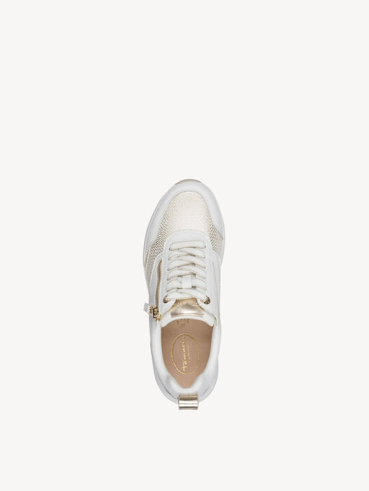 Sneaker, WHITE/GOLD, hi-res