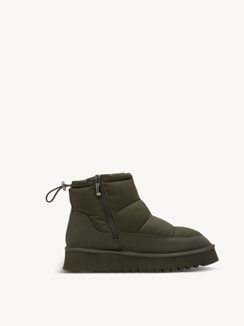 Enkellaarsje - groen warme voering, OLIVE, hi-res