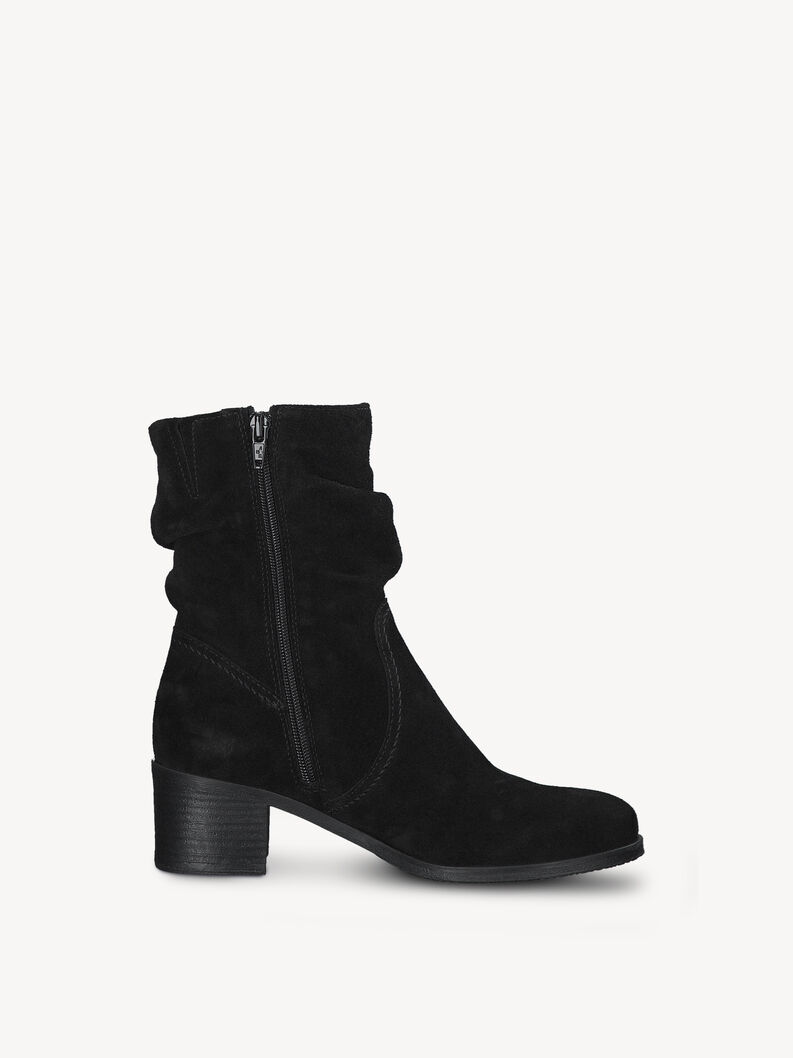 Bottine en cuir - noir, BLACK, hi-res