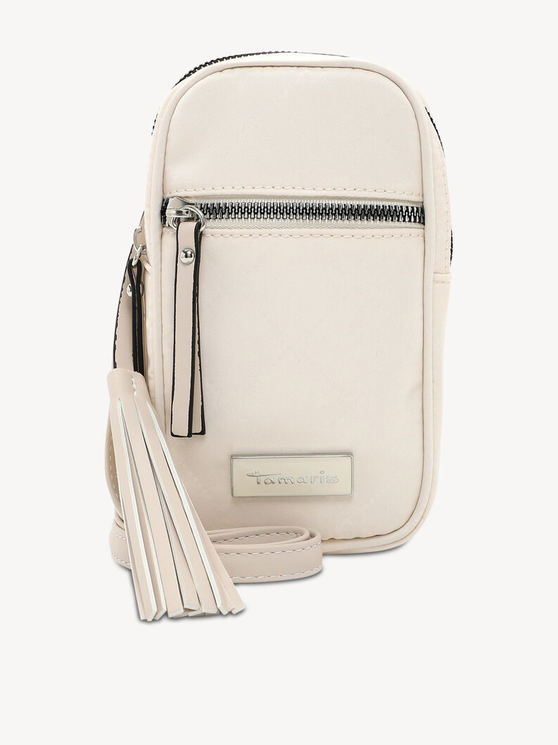 Cell phone case - beige, beige satin, hi-res