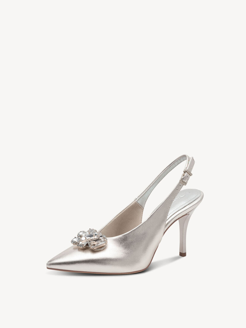 Slingpumps - metallic, PLATINUM, hi-res