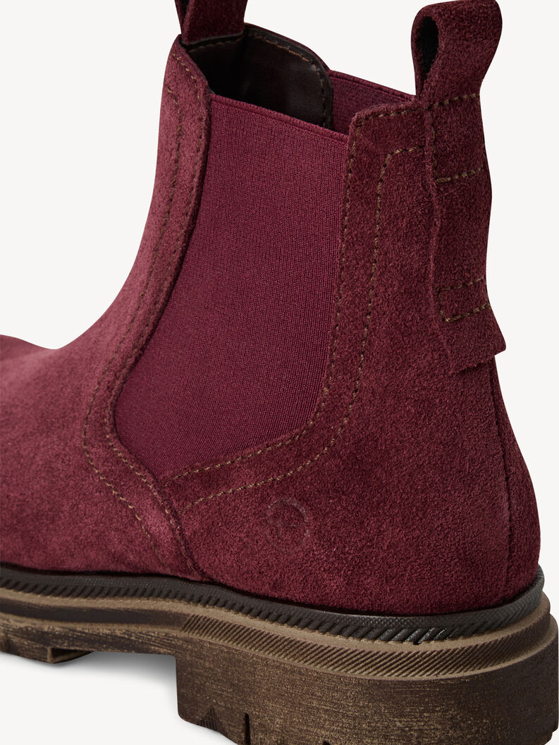 Bottine Chelsea en cuir - rouge, BORDEAUX, hi-res