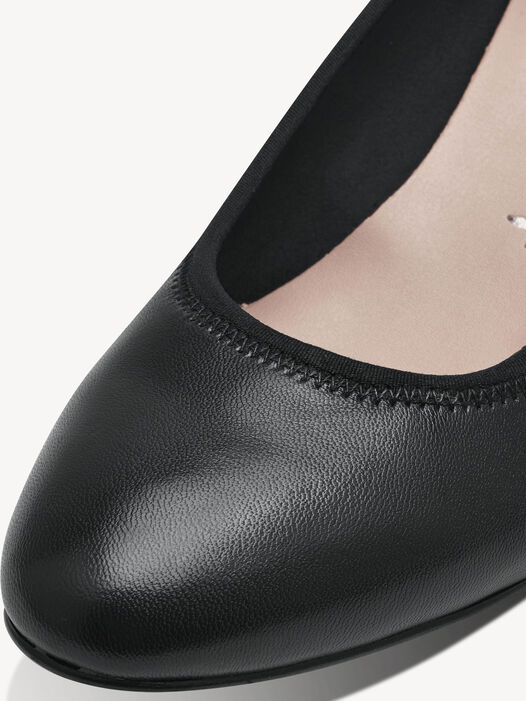 Sleehakpumps, BLACK LEATHER, hi-res