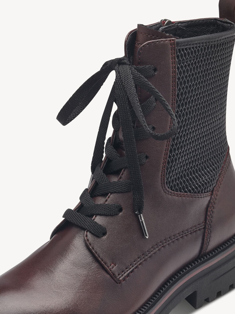 Lederstiefelette - rot, BORDEAUX, hi-res