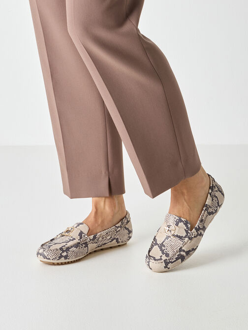 Moccasin, BEIGE SNAKE, hi-res