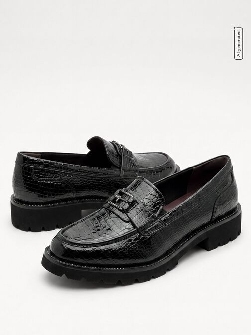 Slipper, BLACK CROCO, hi-res