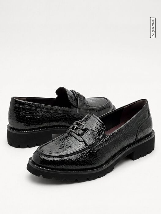 Instappers, BLACK CROCO, hi-res