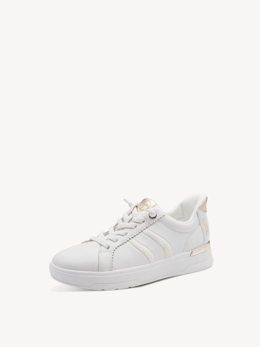 Sneaker - wit, WHITE/GOLD, hi-res