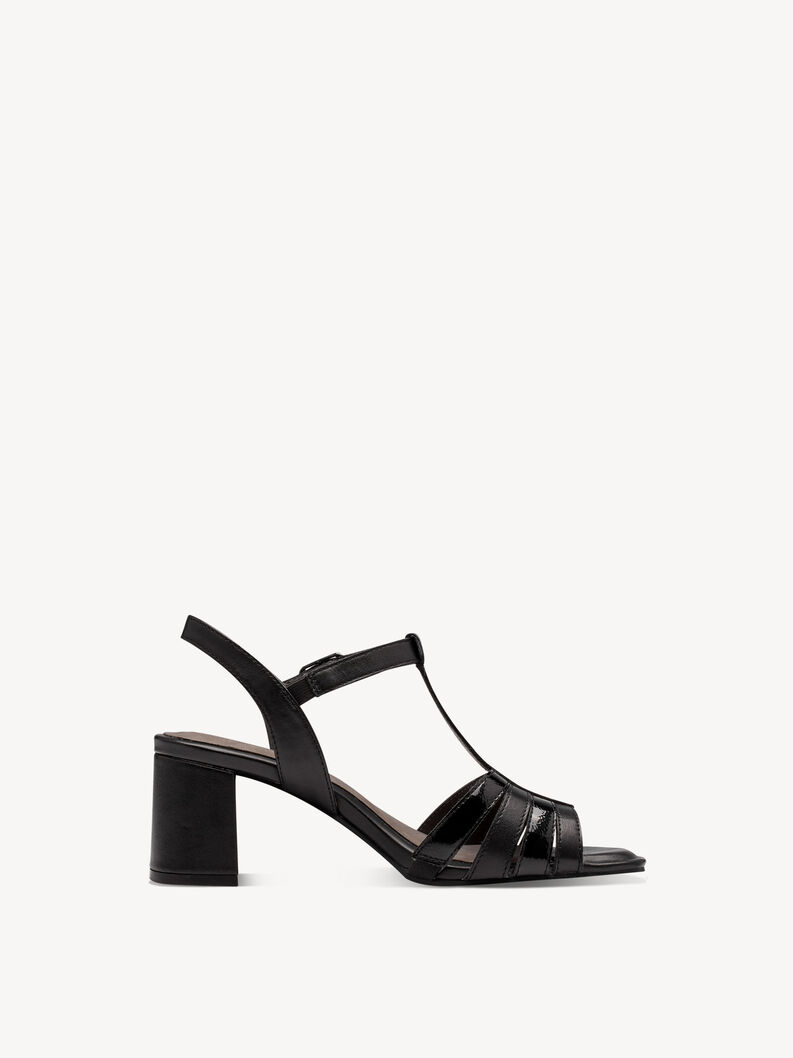 Heeled sandal - black, BLACK COMB, hi-res