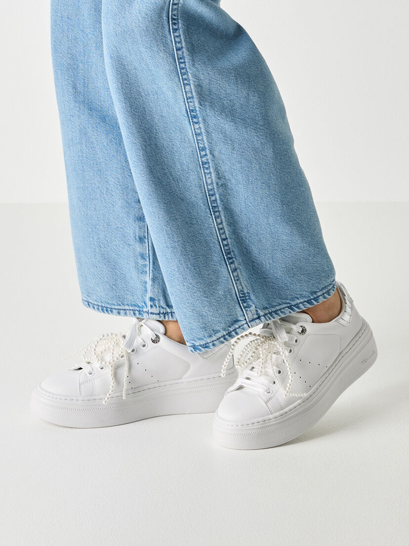 Sneaker - wit, WHITE/SILVER, hi-res