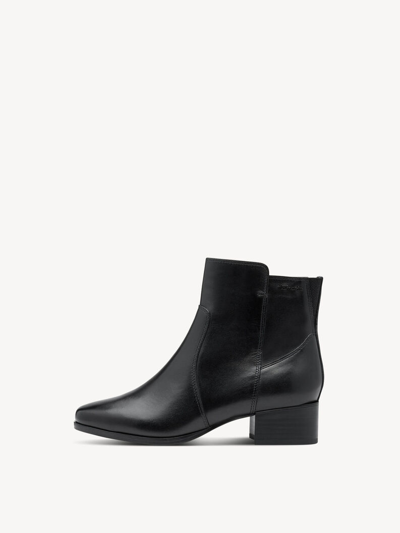 Bottine en cuir - noir, BLACK, hi-res